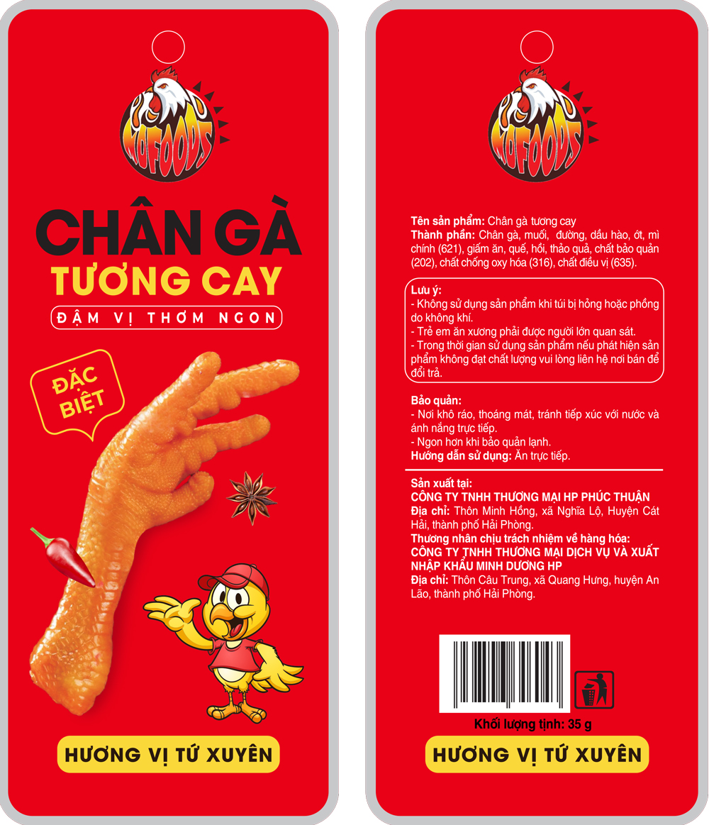 Công bố chất lượng sản phẩm “chân gà ăn liền”